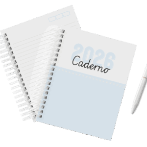 Caderno Pautado Azul 2026