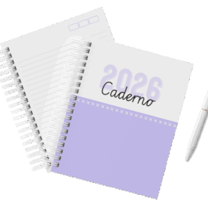 Caderno Pautado Lilás 2026