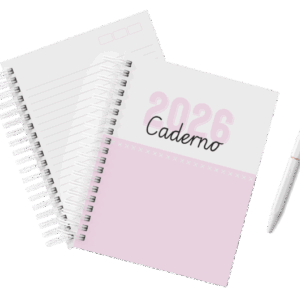 Caderno Pautado Rosa