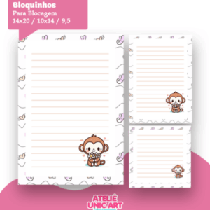 Trio Bloquinhos Macaquinhos